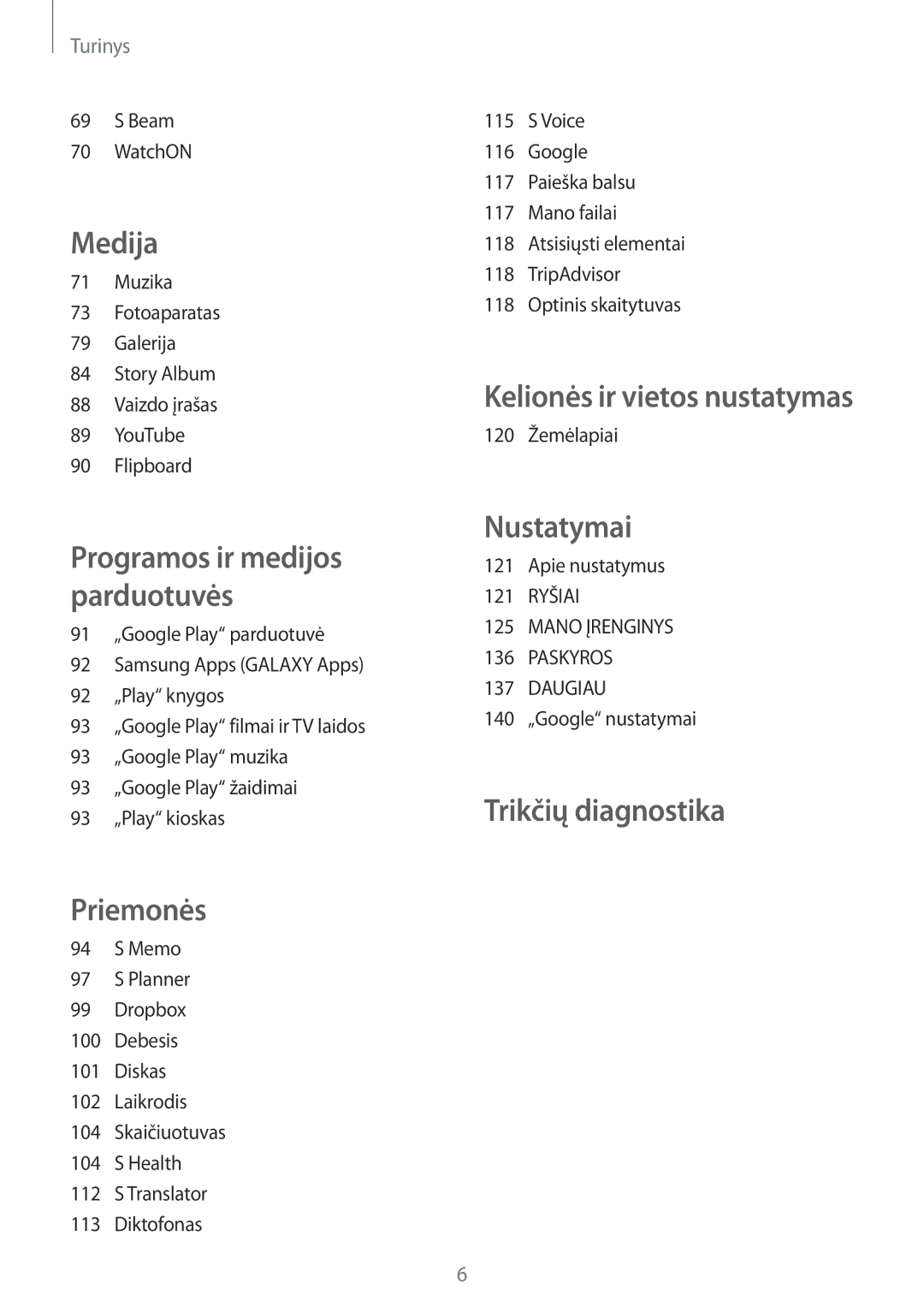 Samsung GT-I9295ZOASEB, GT-I9295ZAASEB, GT-I9295ZBASEB manual Nustatymai 