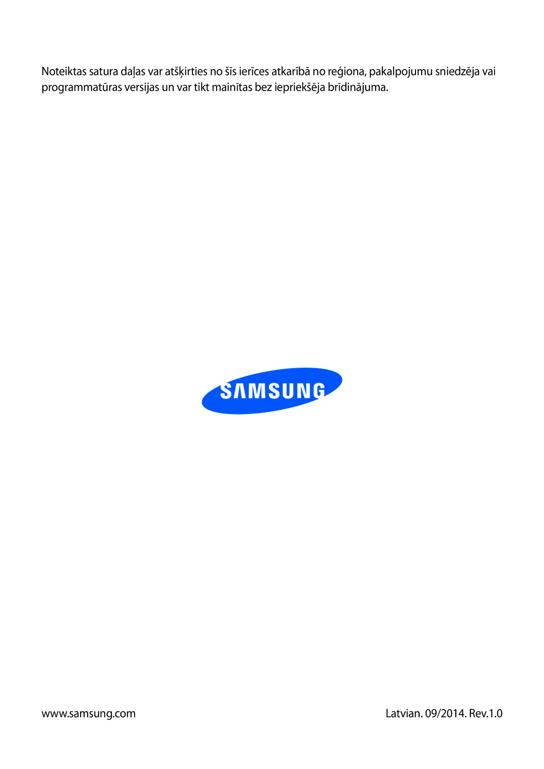 Samsung GT-I9295ZAASEB, GT-I9295ZOASEB, GT-I9295ZBASEB manual Latvian /2014. Rev.1.0 