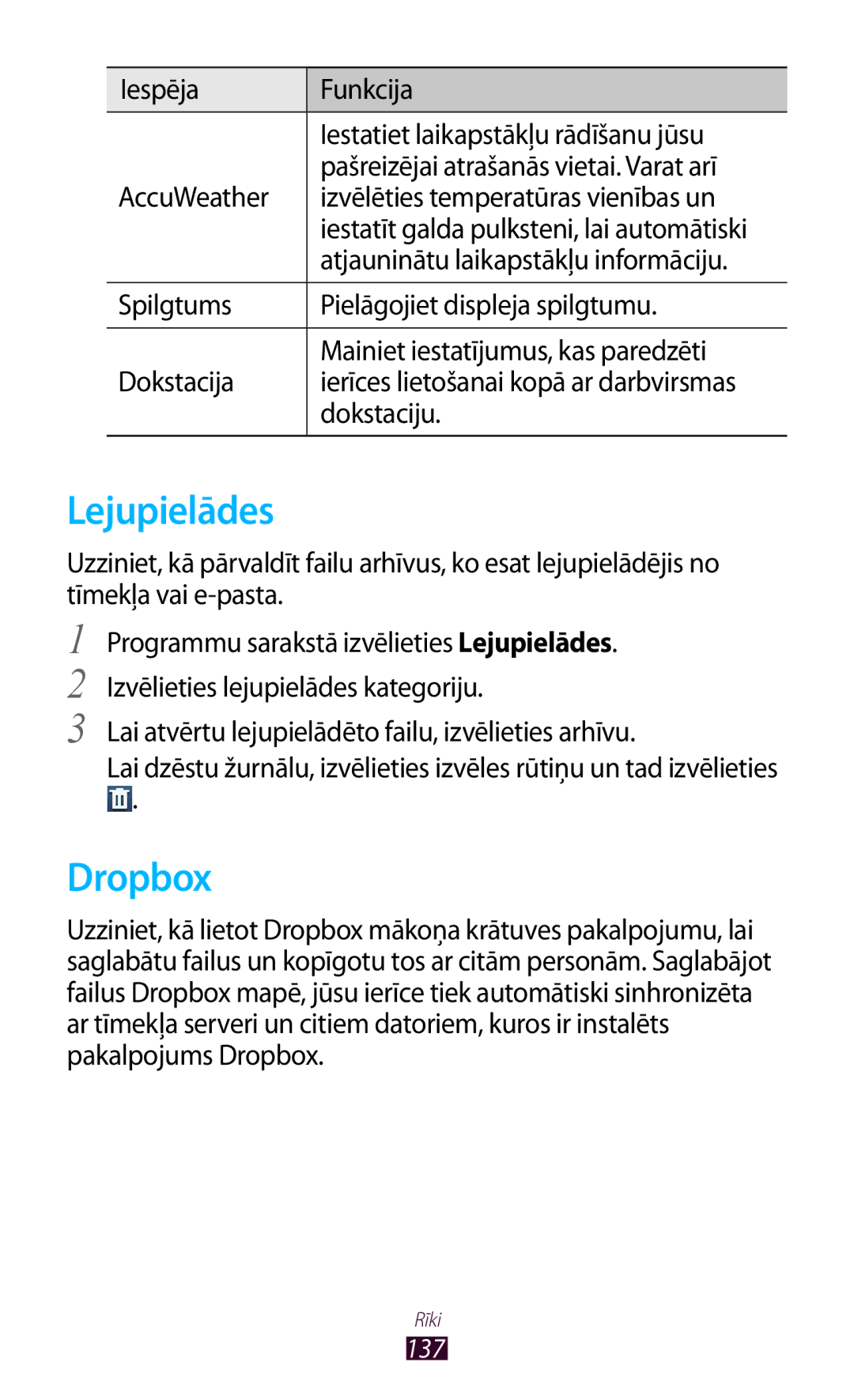 Samsung GT-I9300RWZSEB, GT-I9300GRZSEB, GT-I9300ZNDSEB, GT-I9300TADSEB, GT-I9300RWDSEB, GT-I9300MBDSEB Lejupielādes, Dropbox 