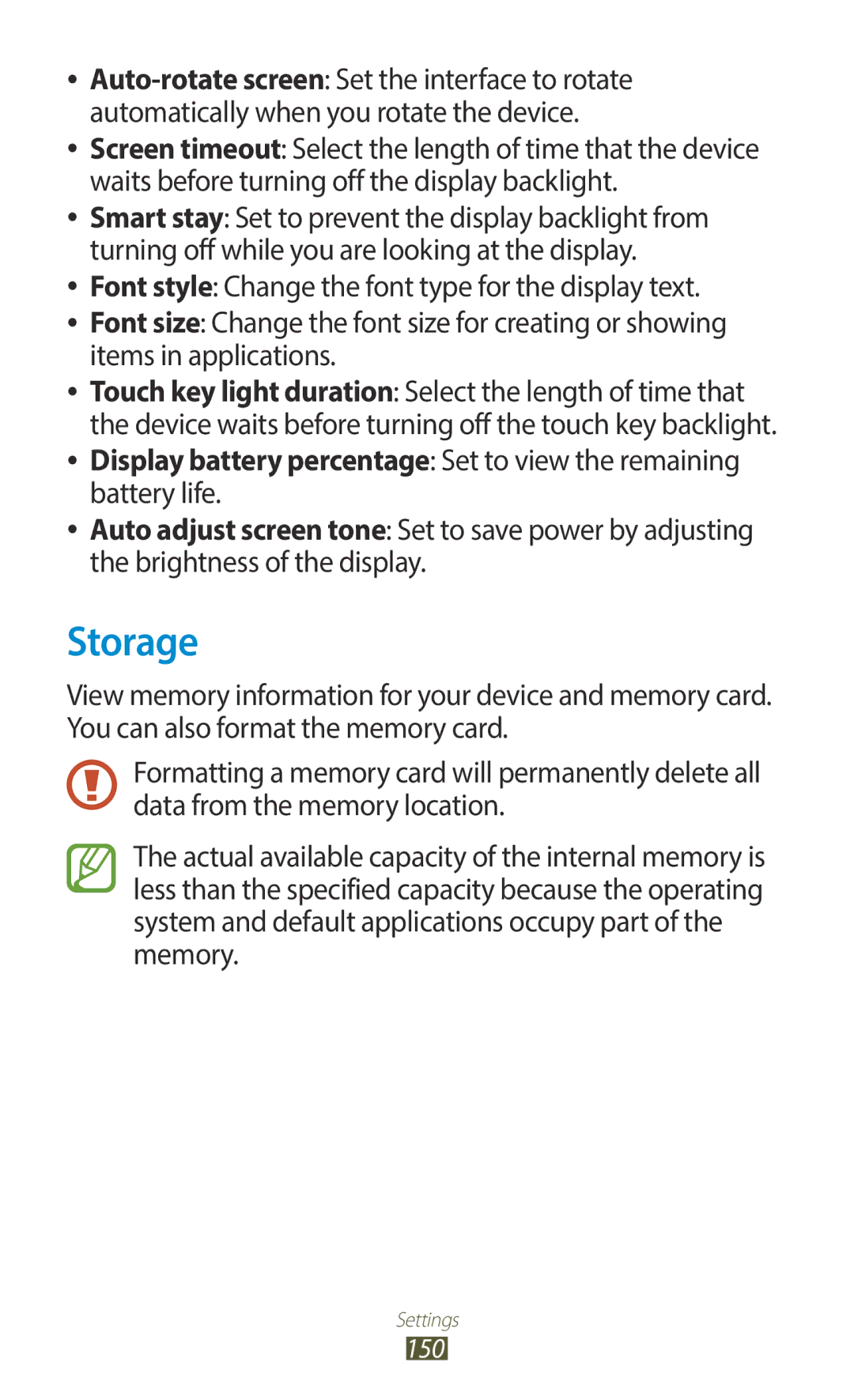 Samsung GT-I9300OKDAFR, GT-I9300MBDXSG, GT-I9300RWAKSA, GT-I9300RWDABS, GT-I9300RWDJED, GT-I9300RWXJED, GT-I9300TADKSA Storage 