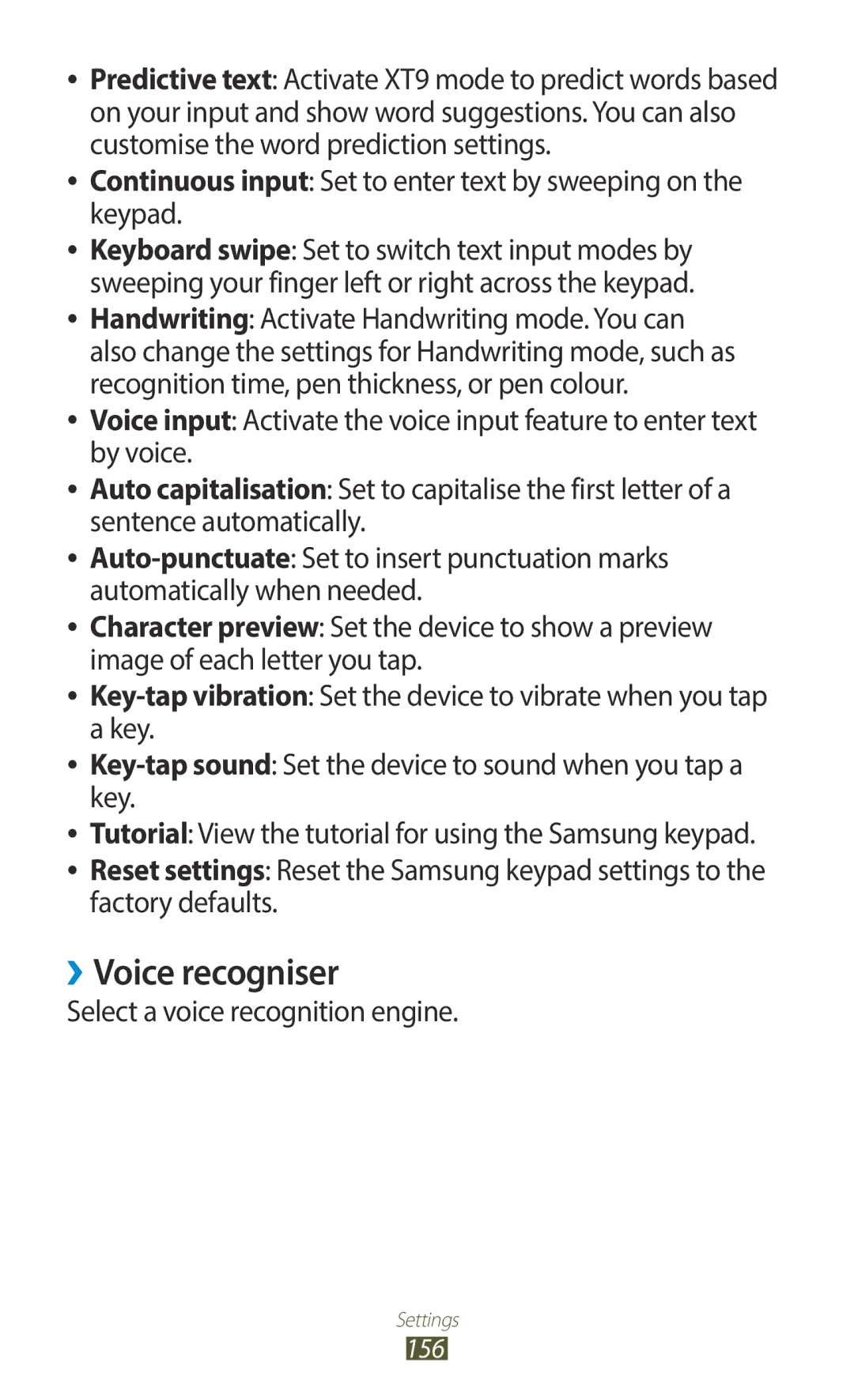 Samsung GT-I9300RWDSKZ, GT-I9300MBDXSG, GT-I9300RWAKSA, GT-I9300RWDABS ››Voice recogniser, Select a voice recognition engine 