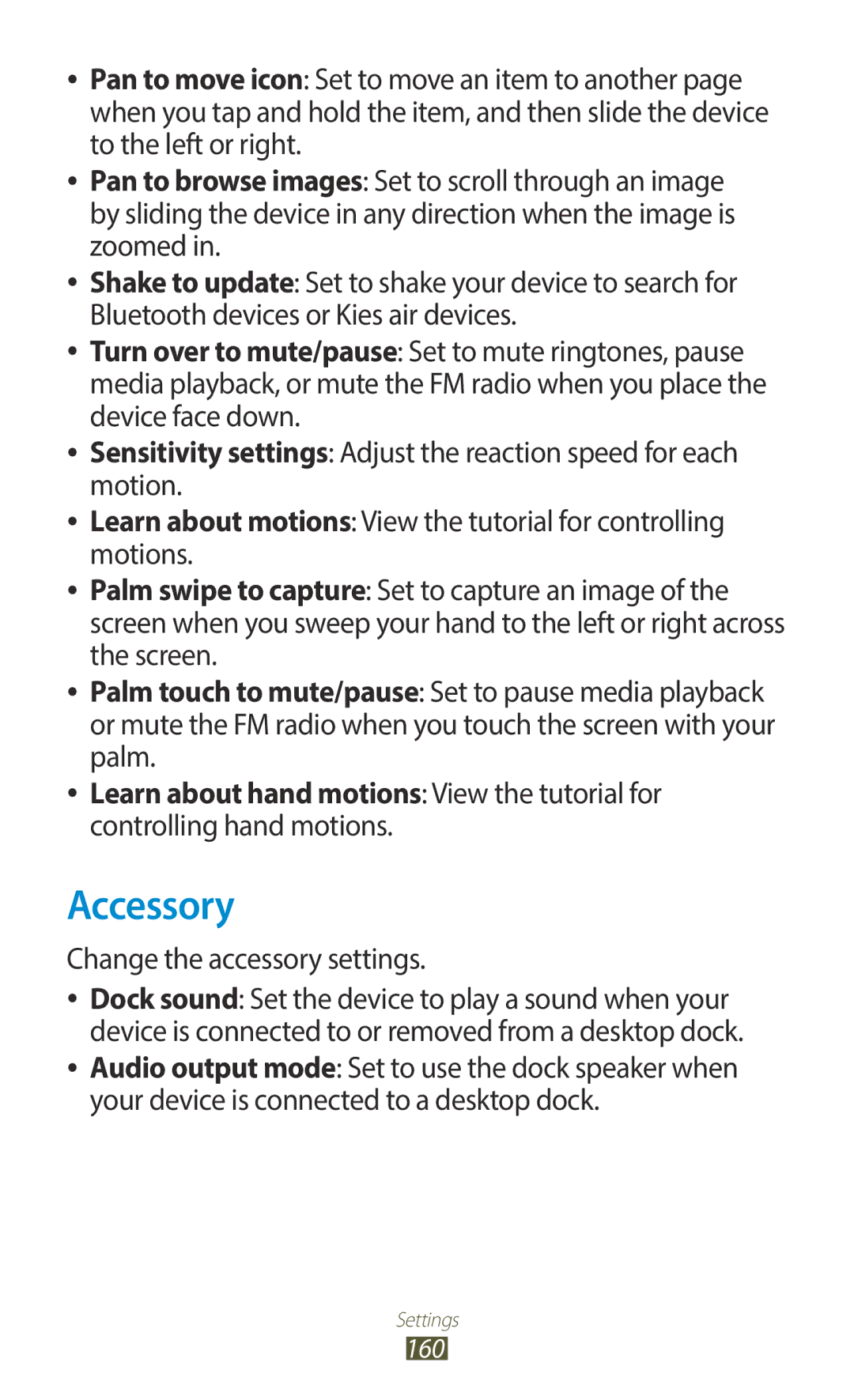 Samsung GT-I9300RWXEGY, GT-I9300MBDXSG, GT-I9300RWAKSA, GT-I9300RWDABS manual Accessory, Change the accessory settings 