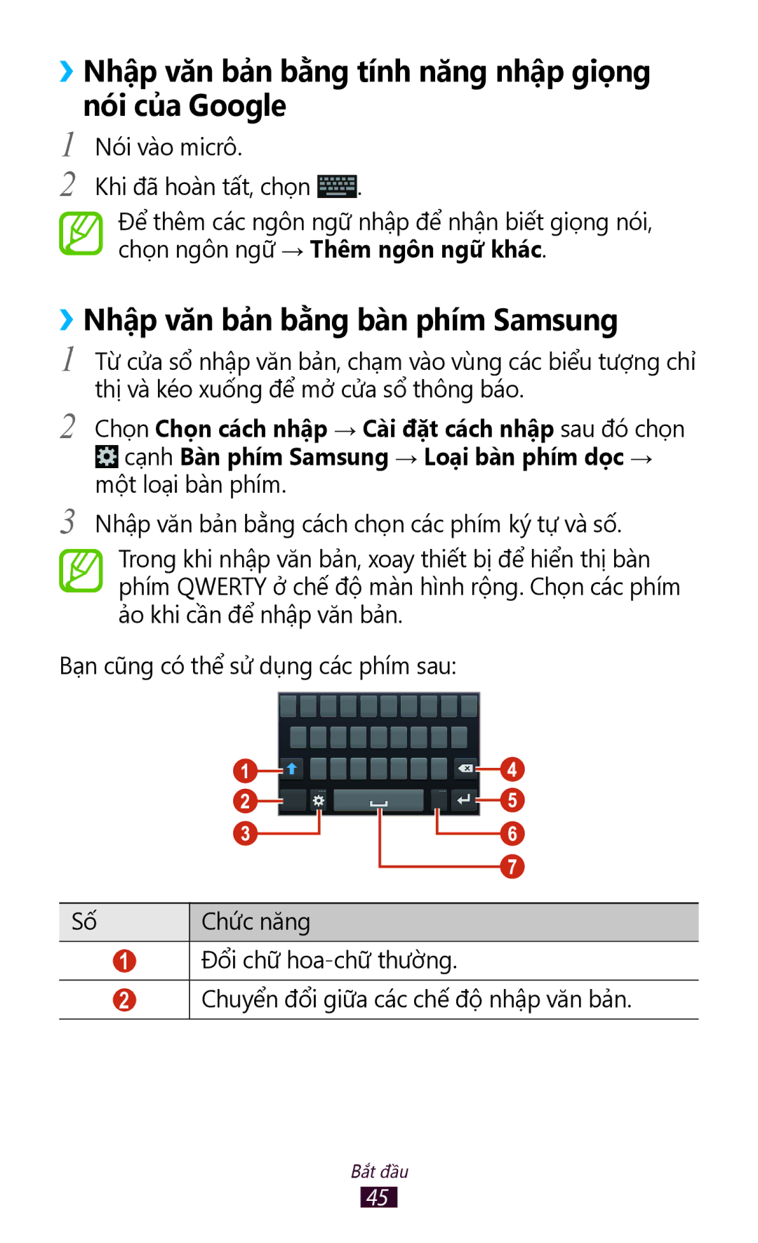 Samsung GT-I9300ZKDXEV ››Nhập văn bả̉n bằng tính năng nhập giọng nói của Google, ››Nhập văn bả̉n bằng bàn phím Samsung 