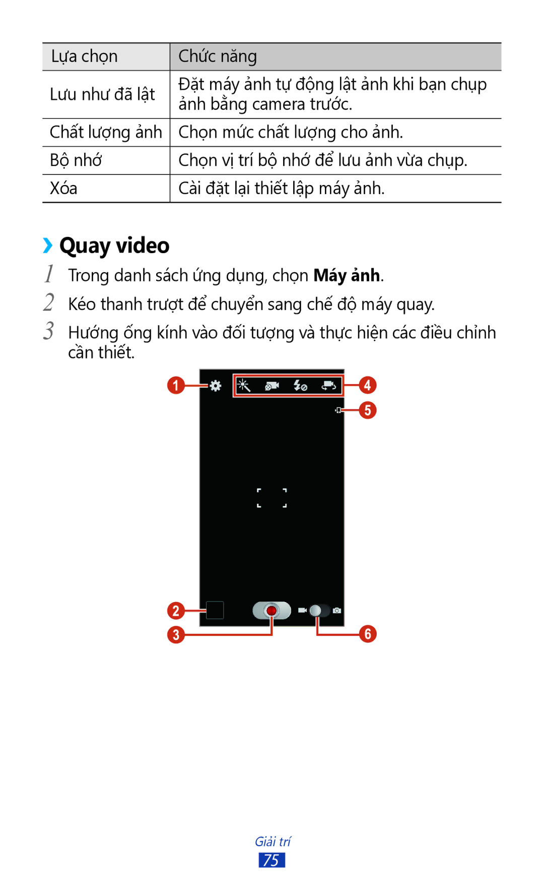 Samsung GT-I9300ZKDXEV, GT-I9300MBDXXV, GT-I9300MBXXEV, GT-I9300RWXXEV, GT-I9300ZKDXXV, GT-I9300MBDXEV manual ››Quay video 