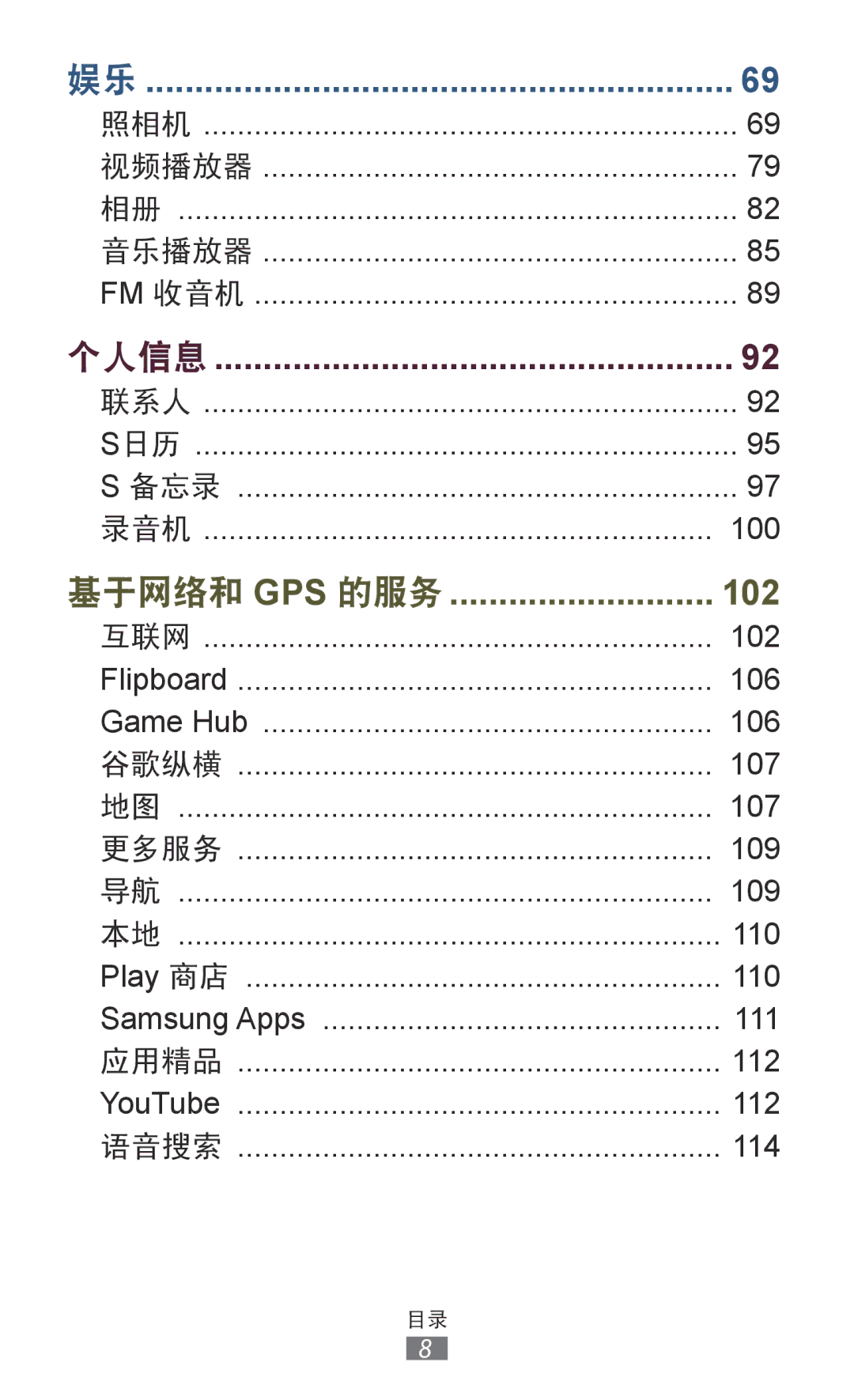 Samsung GT-I9300GRDXXV, GT-I9300MBDXXV, GT-I9300MBXXEV, GT-I9300RWXXEV, GT-I9300ZKDXXV, GT-I9300MBDXEV, GT-I9300ZKDXEV manual 102 