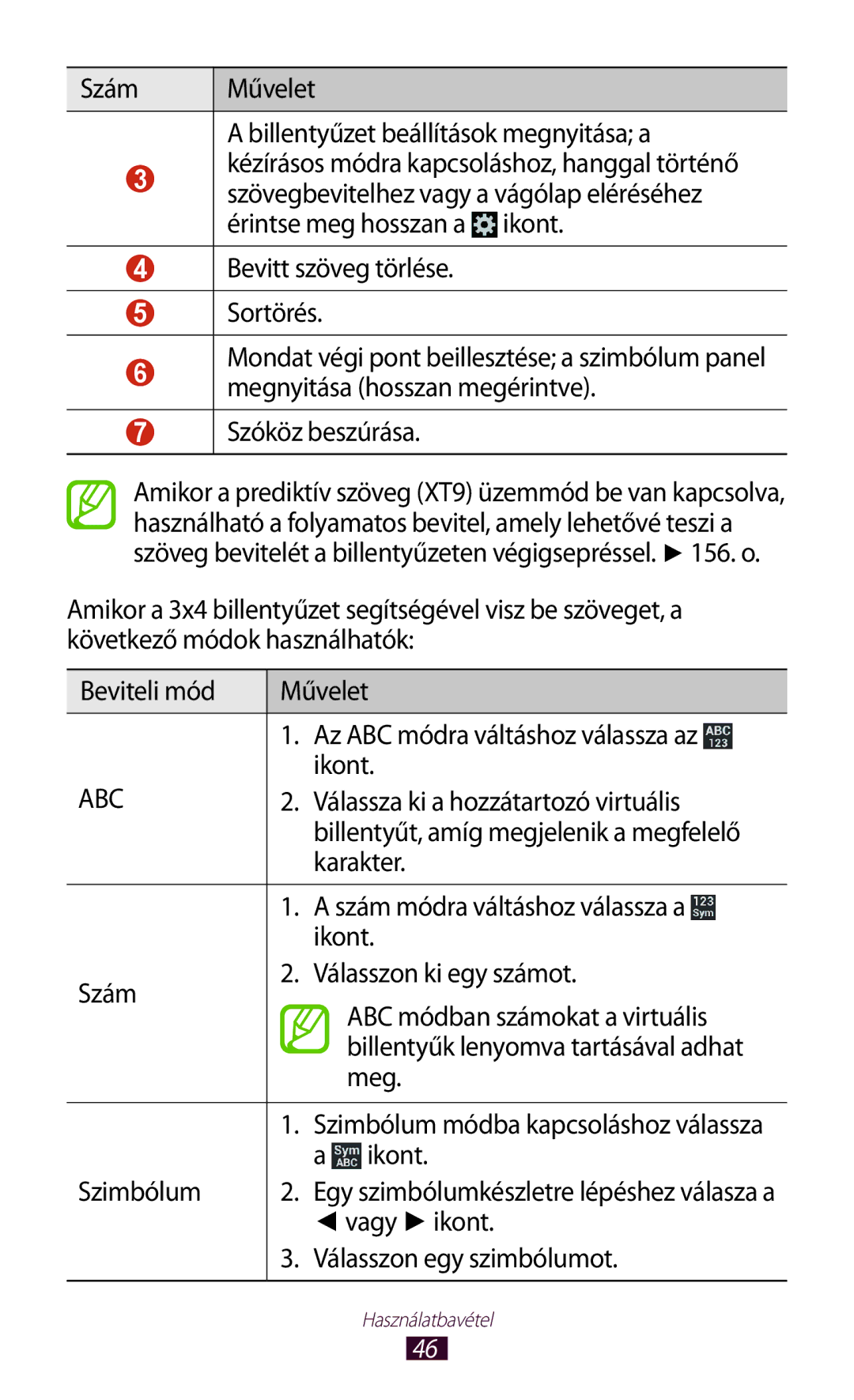 Samsung GT-I9300TADTRG Szám Művelet Billentyűzet beállítások megnyitása a, Ikont, Válassza ki a hozzátartozó virtuális 