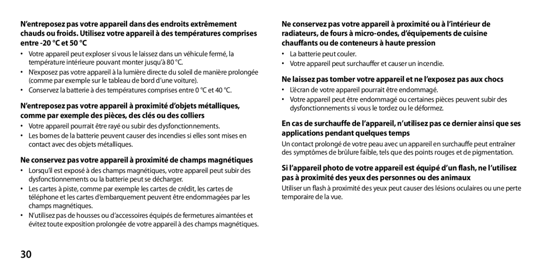 Samsung GT-I9300OKEFTM, GT-I9300ZNDXEF, GT-I9300ZKDBOG, GT-I9300RWDVGF manual ’écran de votre appareil pourrait être endommagé 