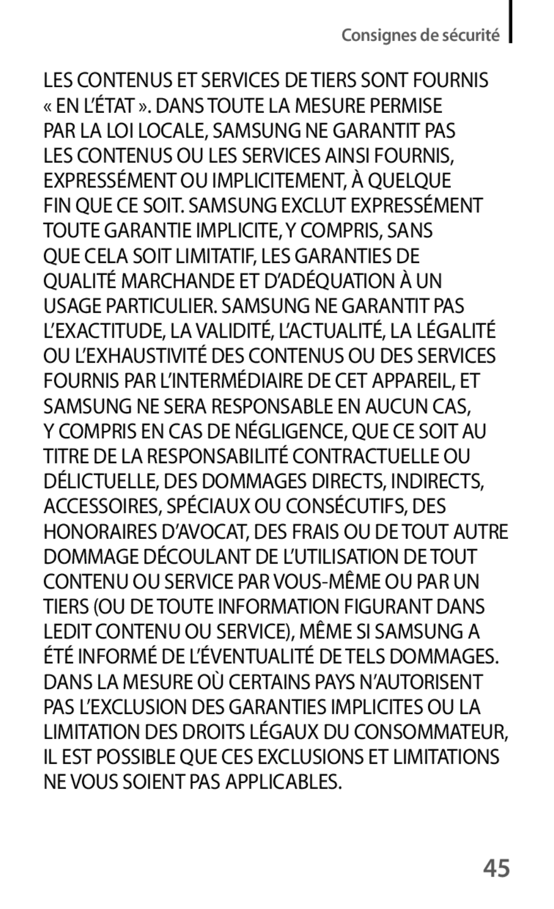 Samsung GT-I9301MBZXEF, GT-I9301MBIXEF, GT-I9301RWIXEF, GT-I9301RWZXEF manual LES Contenus ET Services DE Tiers Sont Fournis 