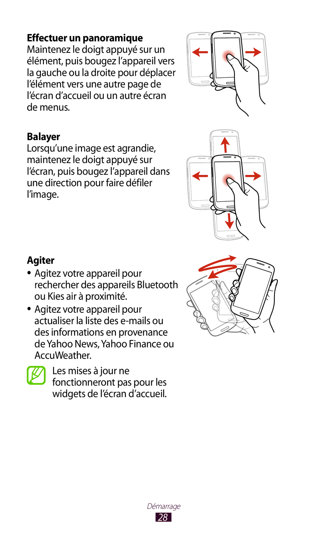 Samsung GT-I9305RWDXEF, GT-I9305OKDFTM, GT-I9305TADFTM, GT-I9305RWDSFR, GT-I9305OKASFR, GT-I9305RWDFTM manual Balayer, Agiter 