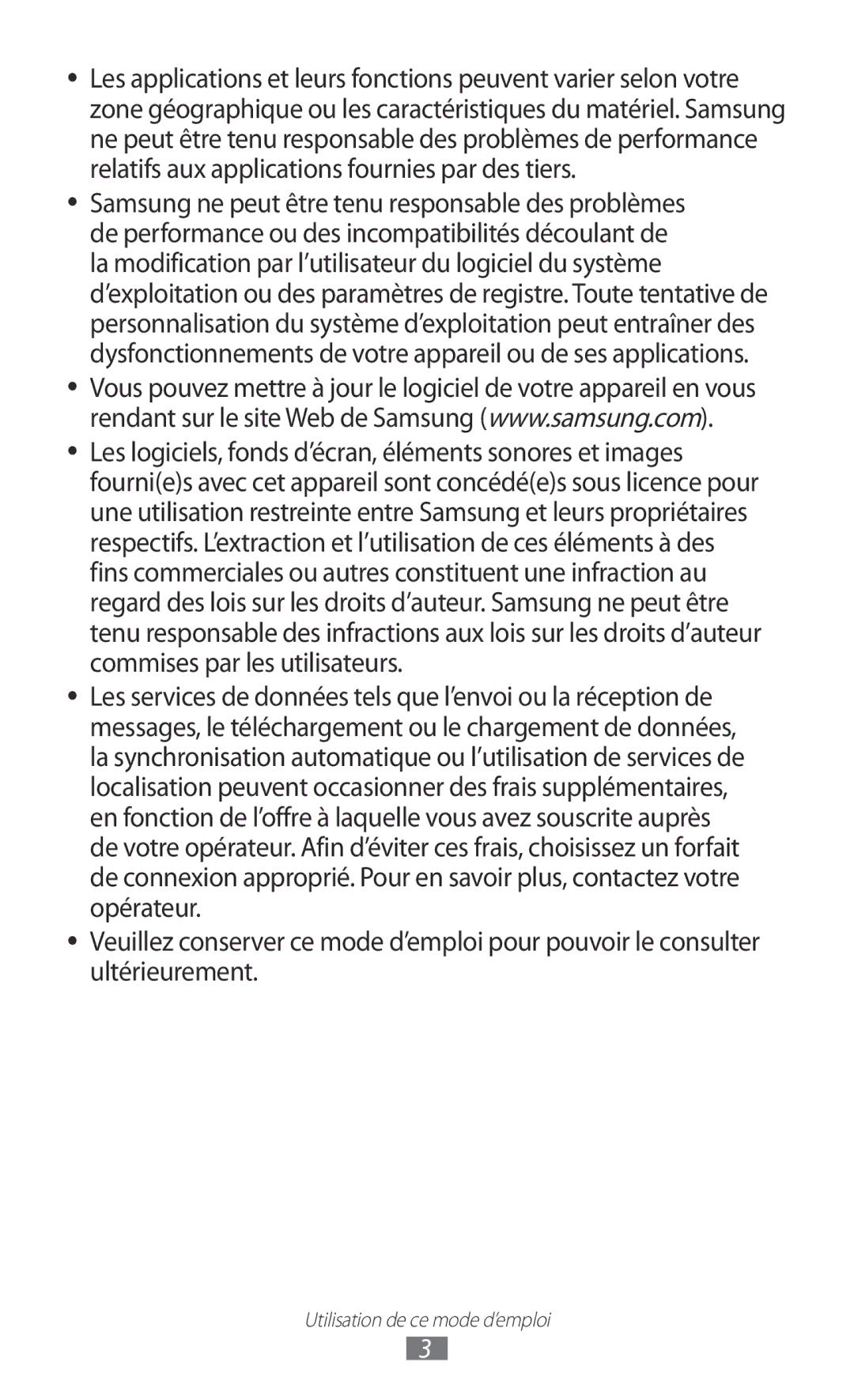 Samsung GT-I9305OKASFR, GT-I9305OKDFTM, GT-I9305TADFTM, GT-I9305RWDSFR, GT-I9305RWDFTM manual Utilisation de ce mode d’emploi 