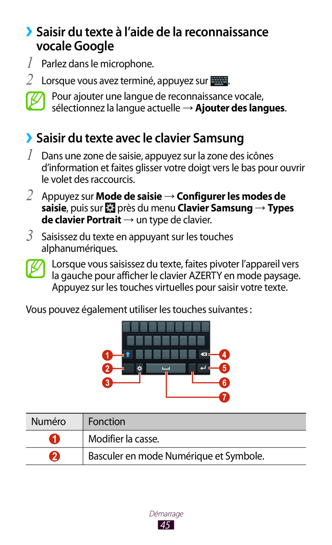 Samsung GT-I9305OKDXEF, GT-I9305OKDFTM, GT-I9305TADFTM manual ››Saisir du texte à l’aide de la reconnaissance vocale Google 