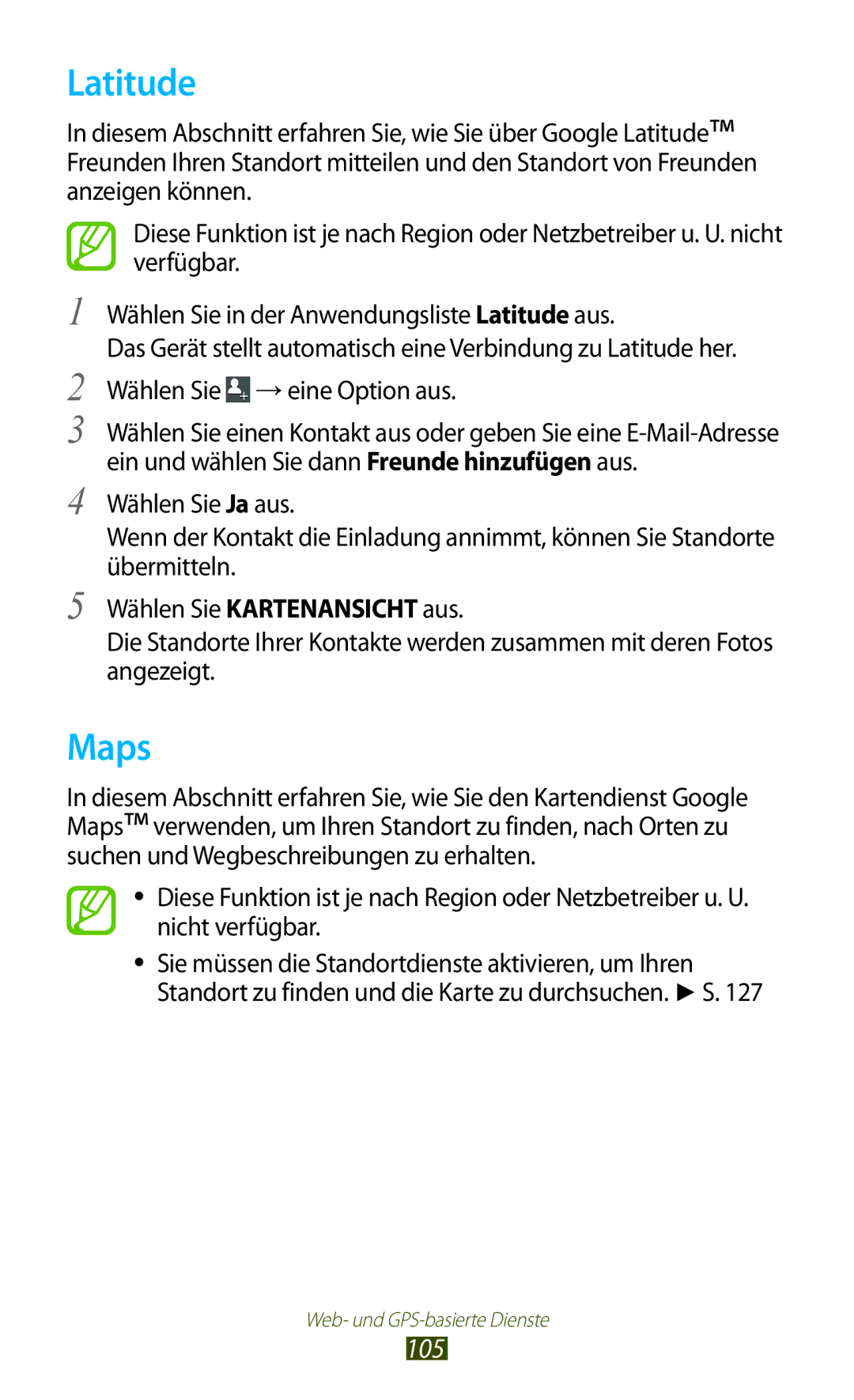 Samsung GT-I9305MBDPRT, GT-I9305OKDTMN, GT-I9305RWDCOS, GT-I9305RWDDTM, GT-I9305OKDTPH, GT-I9305MBDXEO Latitude, Maps, 105 