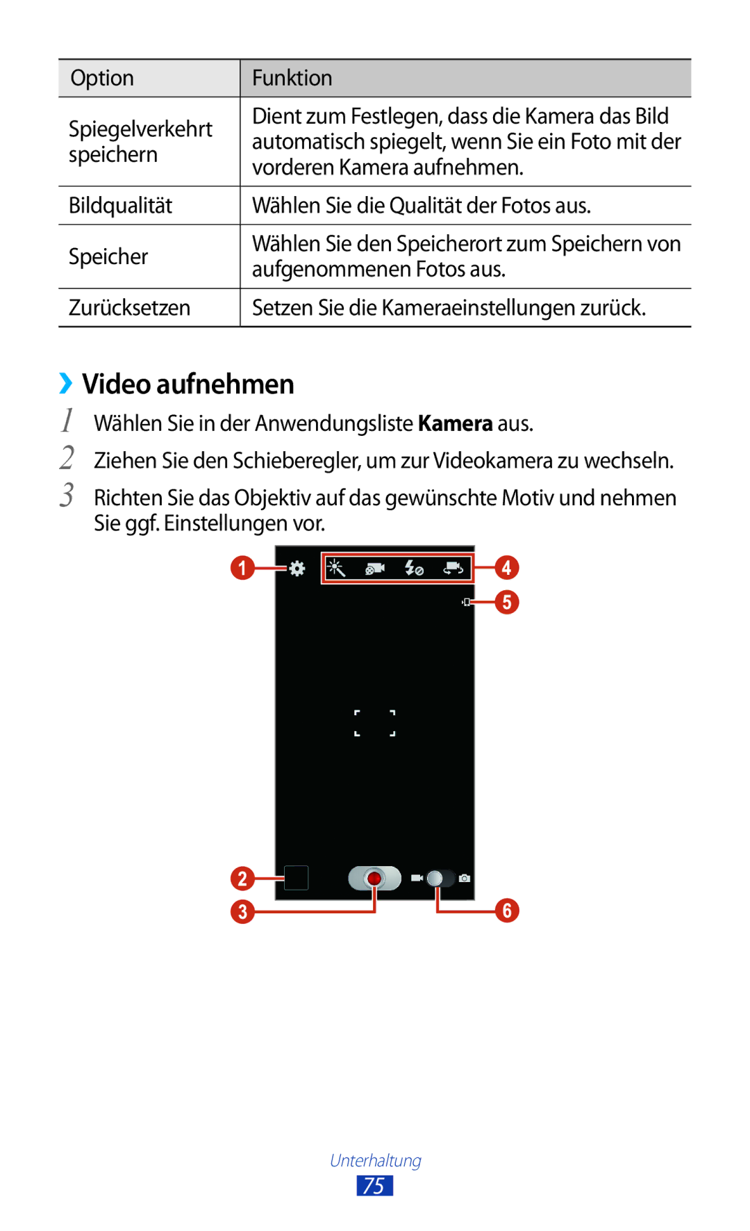 Samsung GT-I9305RWDTPH, GT-I9305OKDTMN, GT-I9305RWDCOS, GT-I9305RWDDTM, GT-I9305OKDTPH, GT-I9305MBDXEO manual ››Video aufnehmen 