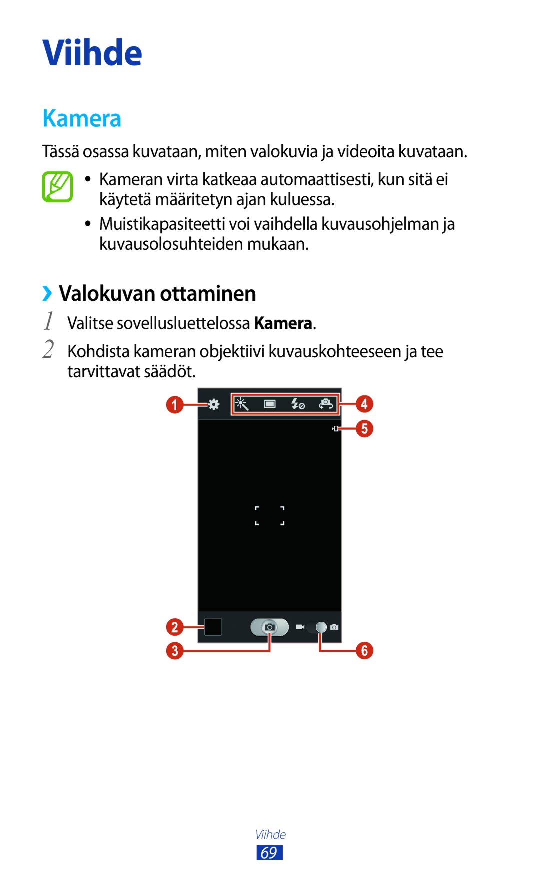 Samsung GT-I9305OKDELS, GT-I9305RWDNEE, GT-I9305ZNDNEE, GT-I9305OKDNEE, GT-I9305OKDHTD manual Kamera, ››Valokuvan ottaminen 