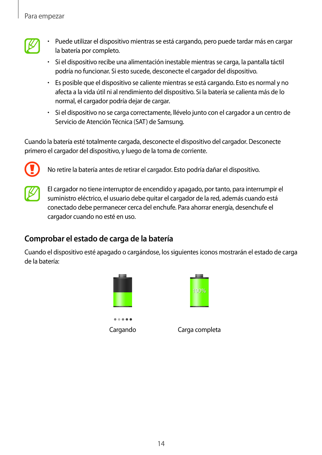 Samsung GT-I9305MBDATL, GT-I9305RWDSFR, GT-I9305OKDSFR, GT-I9305RWDATL manual Comprobar el estado de carga de la batería 