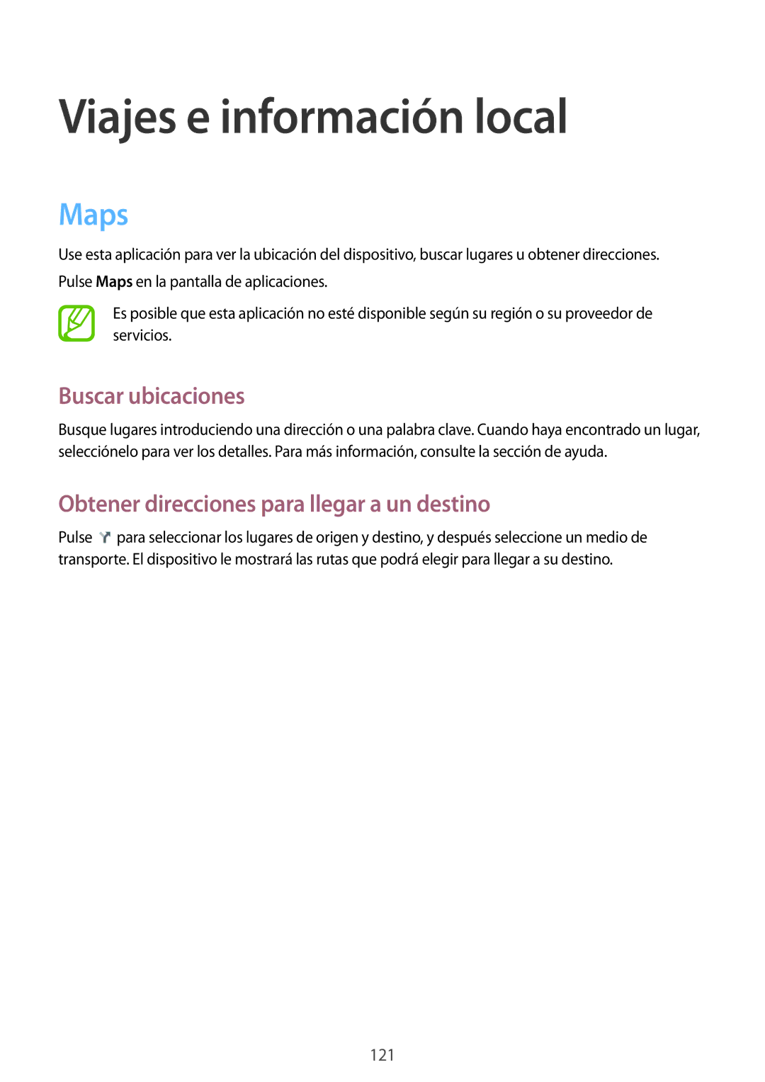 Samsung GT-I9505ZWAEVR, GT-I9505ZKADBT manual Maps, Buscar ubicaciones, Obtener direcciones para llegar a un destino 