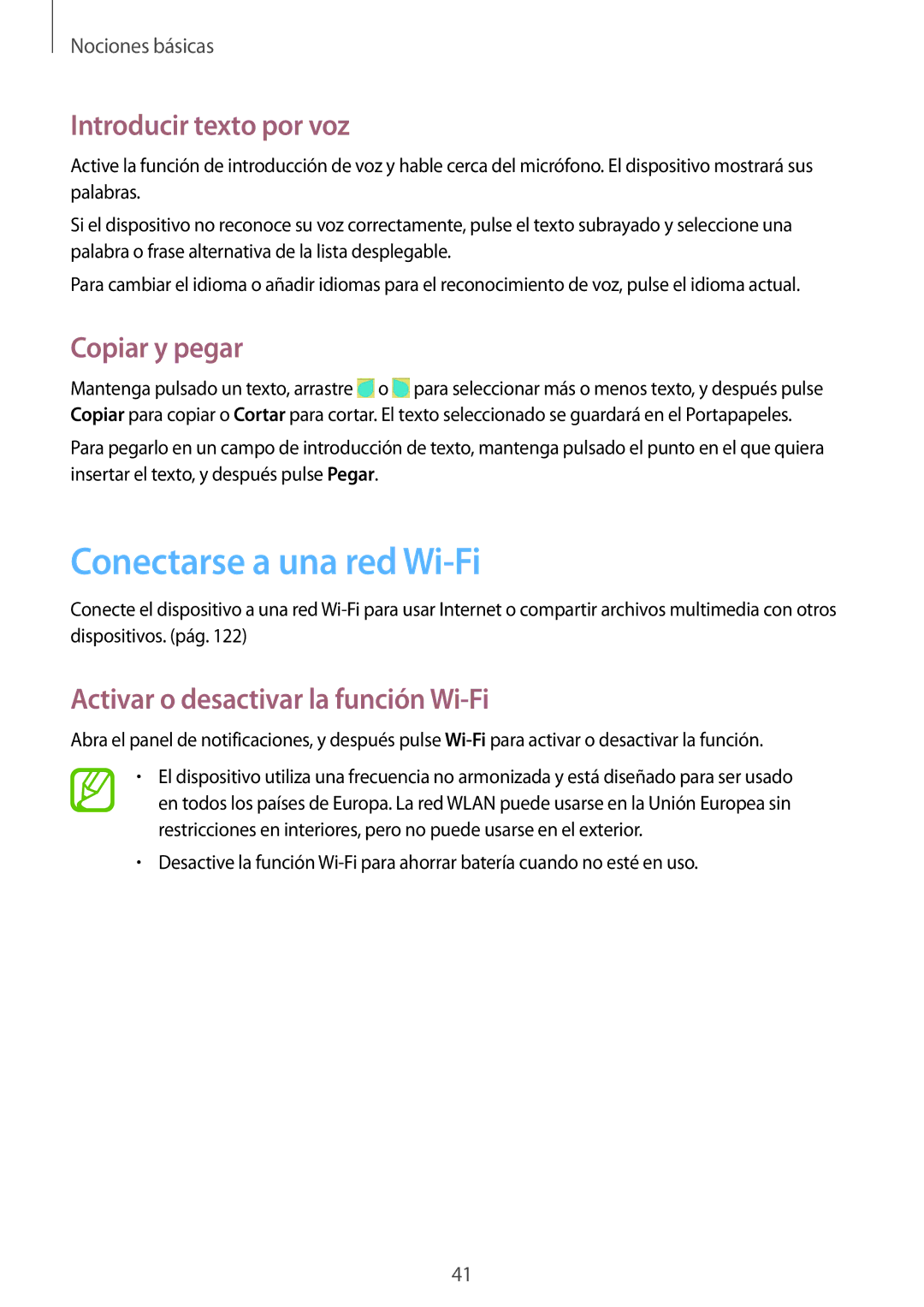 Samsung GT-I9505ZWAPHN, GT-I9505ZKADBT, GT-I9505ZKATCL Conectarse a una red Wi-Fi, Introducir texto por voz, Copiar y pegar 