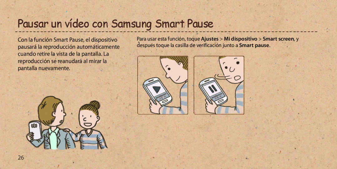 Samsung GT-I9505DKYROM, GT-I9505ZKADBT, GT-I9505ZKATCL, GT-I9505ZKATPH manual Pausar un vídeo con Samsung Smart Pause 