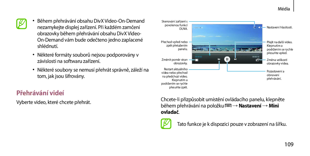Samsung GT-I9505ZKAATO, GT-I9505ZKATPL, GT-I9505DKYXEO, GT-I9505ZWACOS 109, Vyberte video, které chcete přehrát, Ovladač 