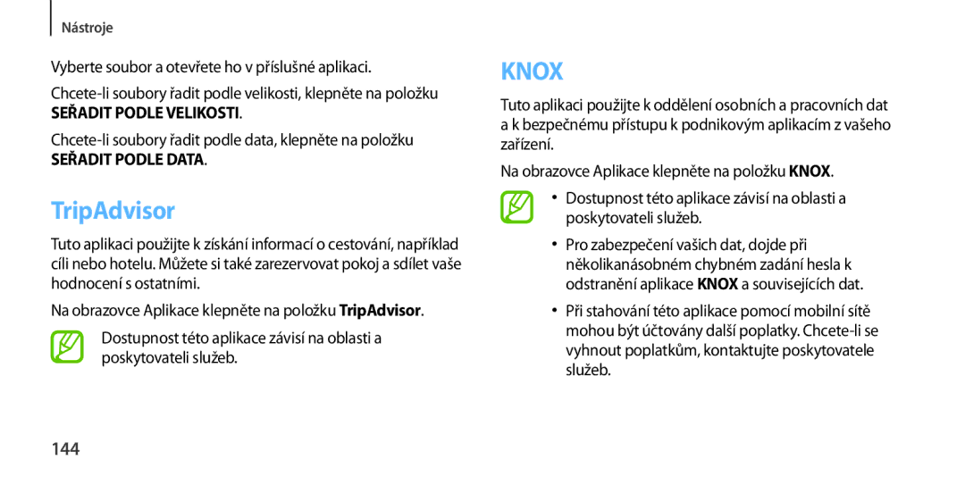 Samsung GT2I9505ZBAETL, GT-I9505ZKATPL, GT-I9505DKYXEO TripAdvisor, 144, Vyberte soubor a otevřete ho v příslušné aplikaci 