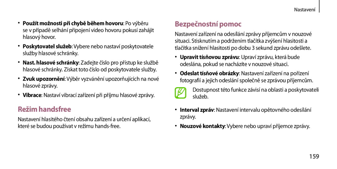 Samsung GT-I9505ZRAROM, GT-I9505ZKATPL, GT-I9505DKYXEO, GT-I9505ZWACOS, GT-I9505ZKAPLS, GT-I9505ZKAIDE Bezpečnostní pomoc, 159 