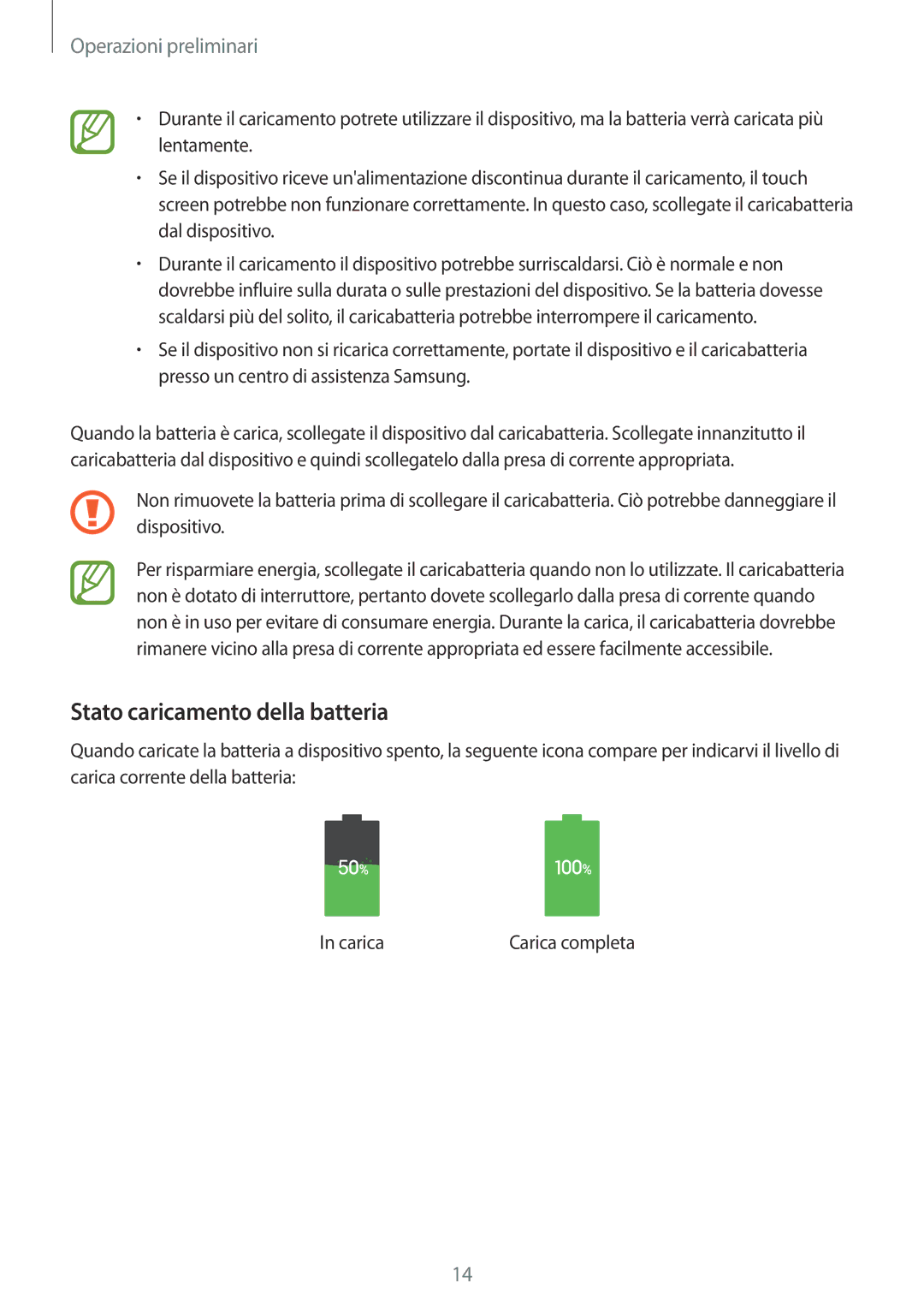 Samsung GT-I9505ZWATPL, GT-I9505ZKATPL, GT-I9505ZKADBT, GT-I9505DKYXEO, GT-I9505ZWAHUI manual Stato caricamento della batteria 