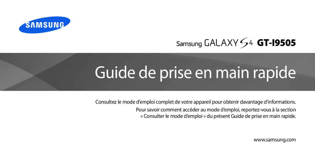 Samsung GT-I9505ZIASFR, GT-I9505ZKEXEF, GT-I9505ZBAXEF, GT-I9505ZWEXEF, GT-I9505ZWANRJ, GT-I9505ZKAXEF manual Mode d’emploi 