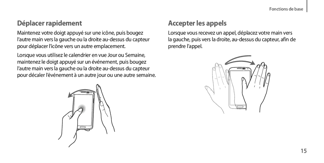 Samsung GT-I9505ZKANRJ, GT-I9505ZKEXEF, GT-I9505ZIASFR, GT-I9505ZBAXEF, GT-I9505ZWEXEF, GT-I9505ZWANRJ Déplacer rapidement 