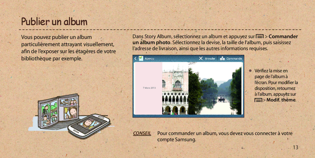 Samsung GT-I9505DKYSFR, GT-I9505ZKEXEF, GT-I9505ZIASFR, GT-I9505ZBAXEF, GT-I9505ZWEXEF, GT-I9505ZWANRJ manual Publier un album 