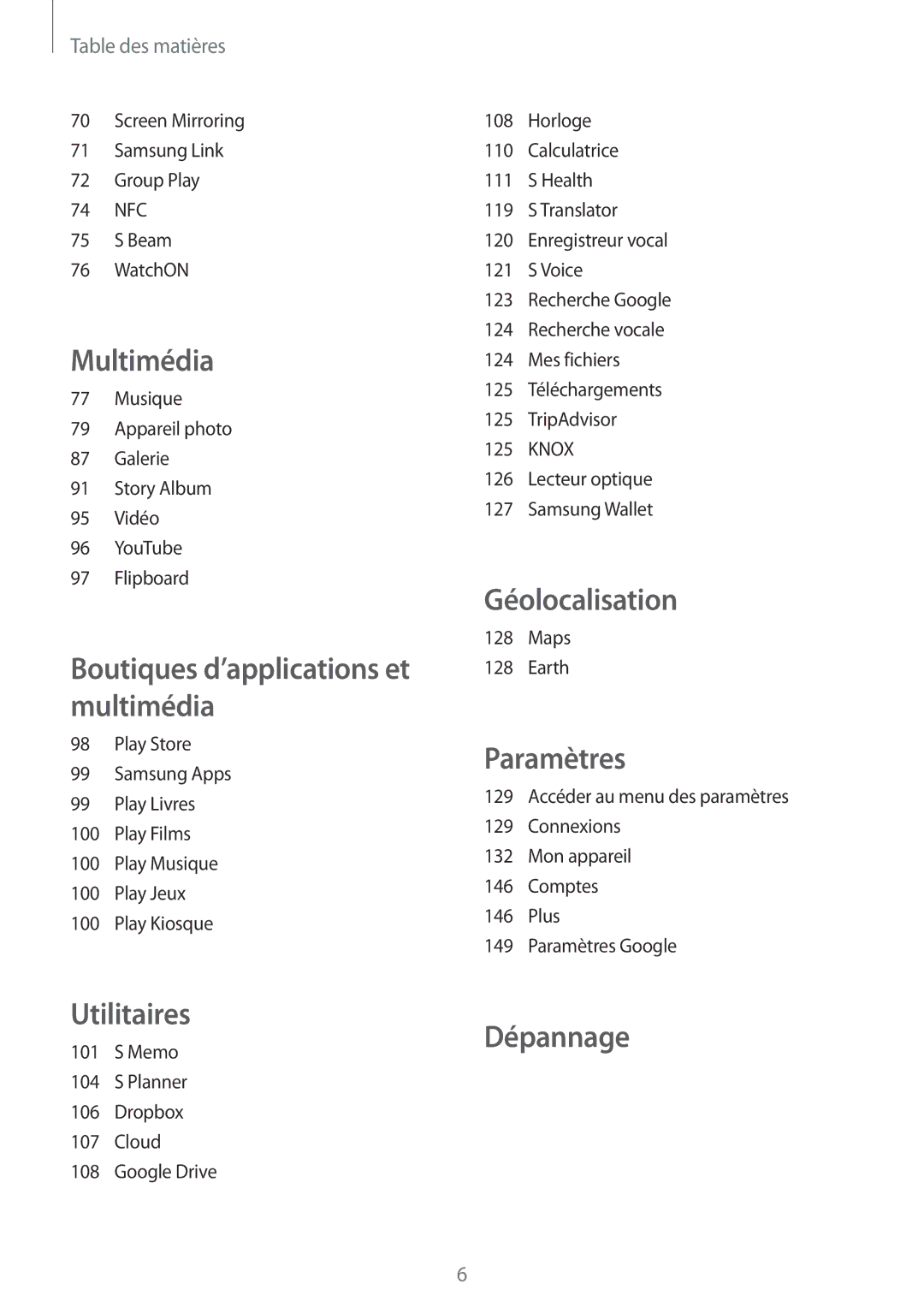 Samsung GT-I9505ZKASFR, GT-I9505ZKEXEF, GT-I9505ZIASFR, GT-I9505ZBAXEF, GT-I9505ZWEXEF, GT-I9505ZWANRJ manual Géolocalisation 