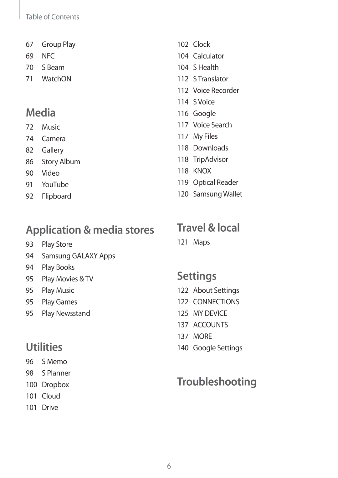 Samsung GT-I9505ZWAHUI, GT-I9505ZWAEPL, GT-I9505ZRADBT, GT-I9505ZKATPL, GT-I9505ZKADBT, GT-I9505DKYXEO manual Travel & local 