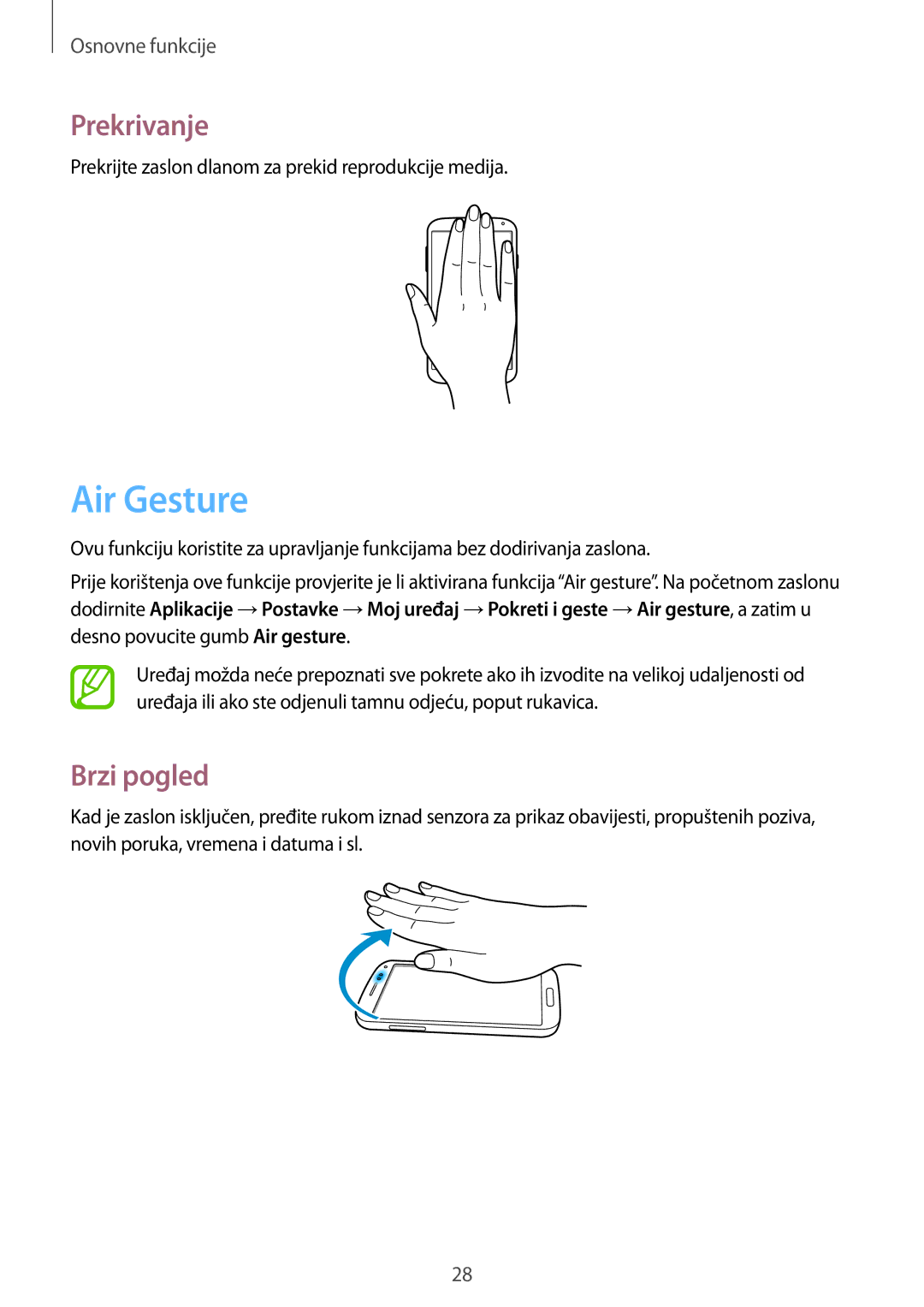 Samsung GT-I9505ZWATWO, GT-I9505ZWASEE, GT-I9505ZKASEE, GT-I9505DKYSEE, GT2I9505ZKAVIP Air Gesture, Prekrivanje, Brzi pogled 