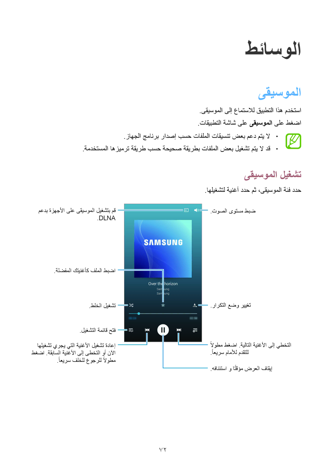 Samsung GT-I9505ZWATEM, GT-I9505GNAKSA, GT-I9505ZBAKSA, GT-I9505ZRZKSA, GT-I9505DKYKSA manual طئاسولا, ىقيسوملا ليغشت 