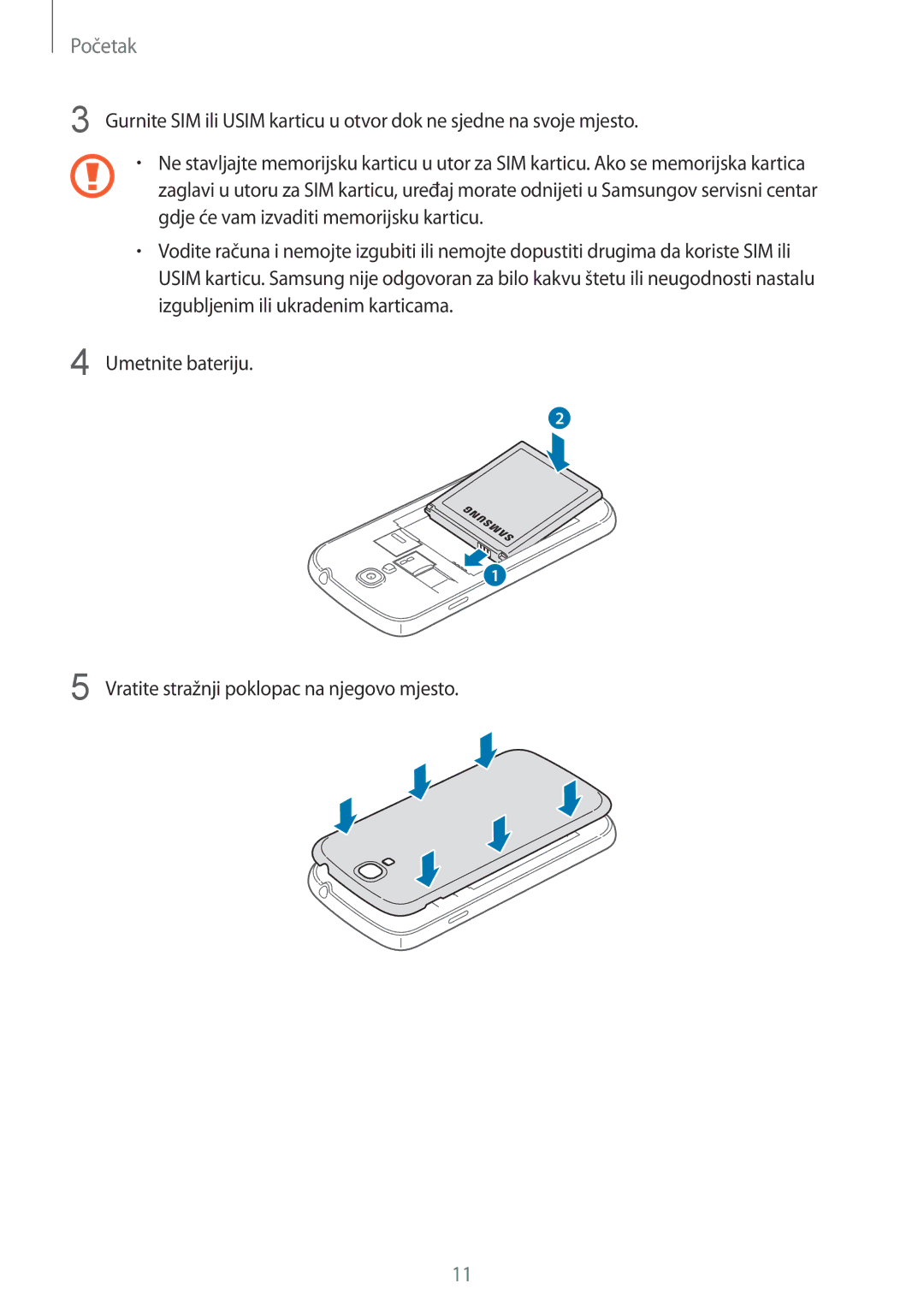 Samsung GT-I9506DKYCRO manual Početak 