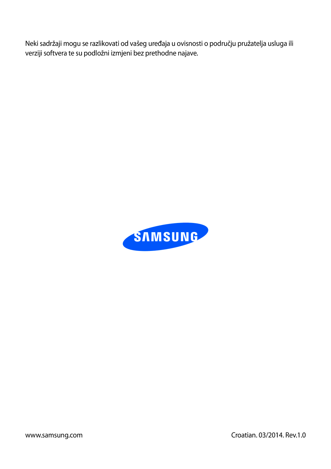 Samsung GT-I9506DKYCRO manual Croatian /2014. Rev.1.0 