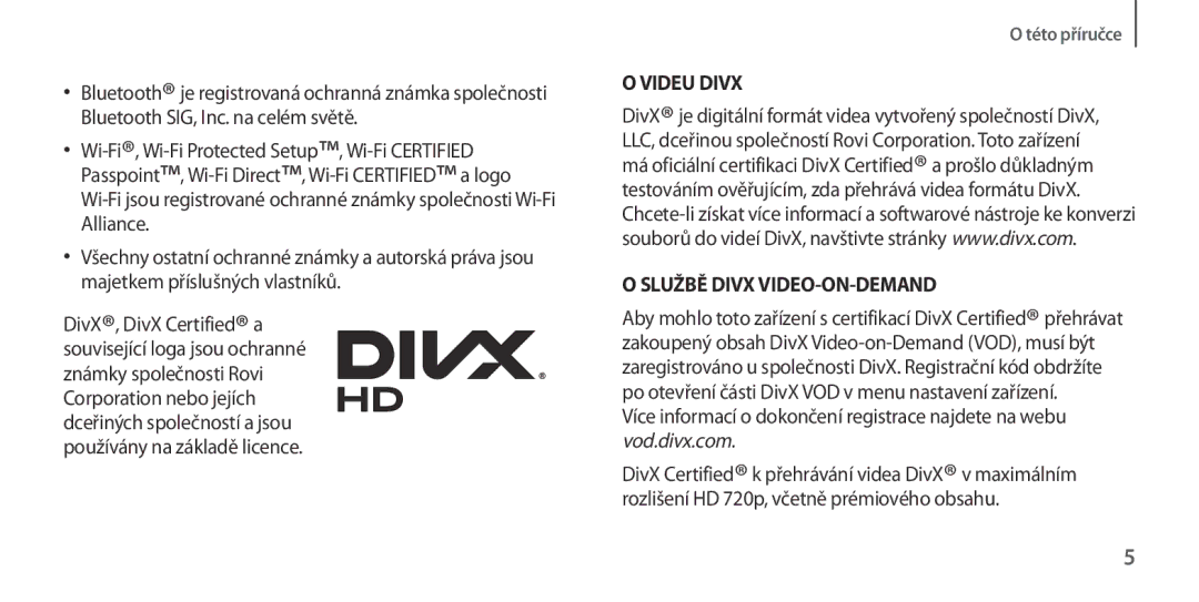 Samsung GT-I9506DKYTTR, GT-I9506DKYCYV, GT-I9506ZKACYV, GT-I9506ZWATPL, GT-I9506ZWAVGR Videu Divx Službě Divx VIDEO-ON-DEMAND 