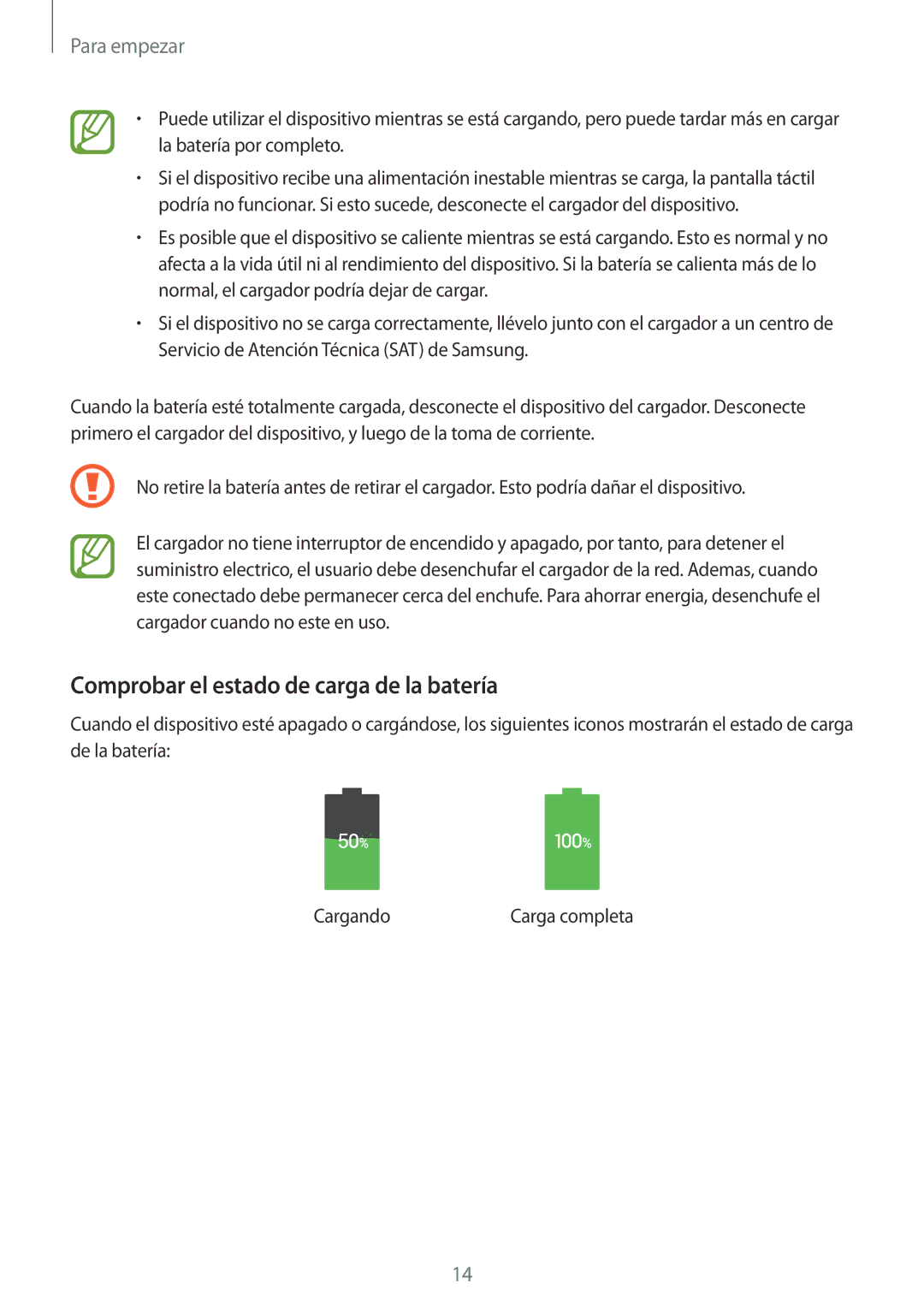 Samsung GT-I9506DKYDTM, GT-I9506ZWAFTM, GT-I9506DKYATL, GT-I9506DKYPHE manual Comprobar el estado de carga de la batería 