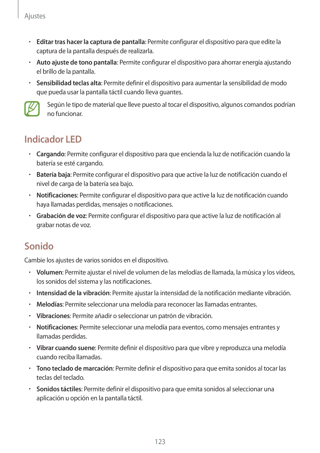 Samsung GT-I9506ZKAATL, GT-I9506DKYDTM, GT-I9506ZWAFTM, GT-I9506DKYATL, GT-I9506DKYPHE, GT-I9506ZWAATL Indicador LED, Sonido 