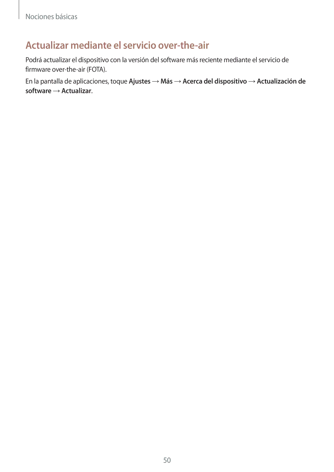 Samsung GT-I9506ZWAFTM, GT-I9506DKYDTM, GT-I9506DKYATL, GT-I9506DKYPHE manual Actualizar mediante el servicio over-the-air 