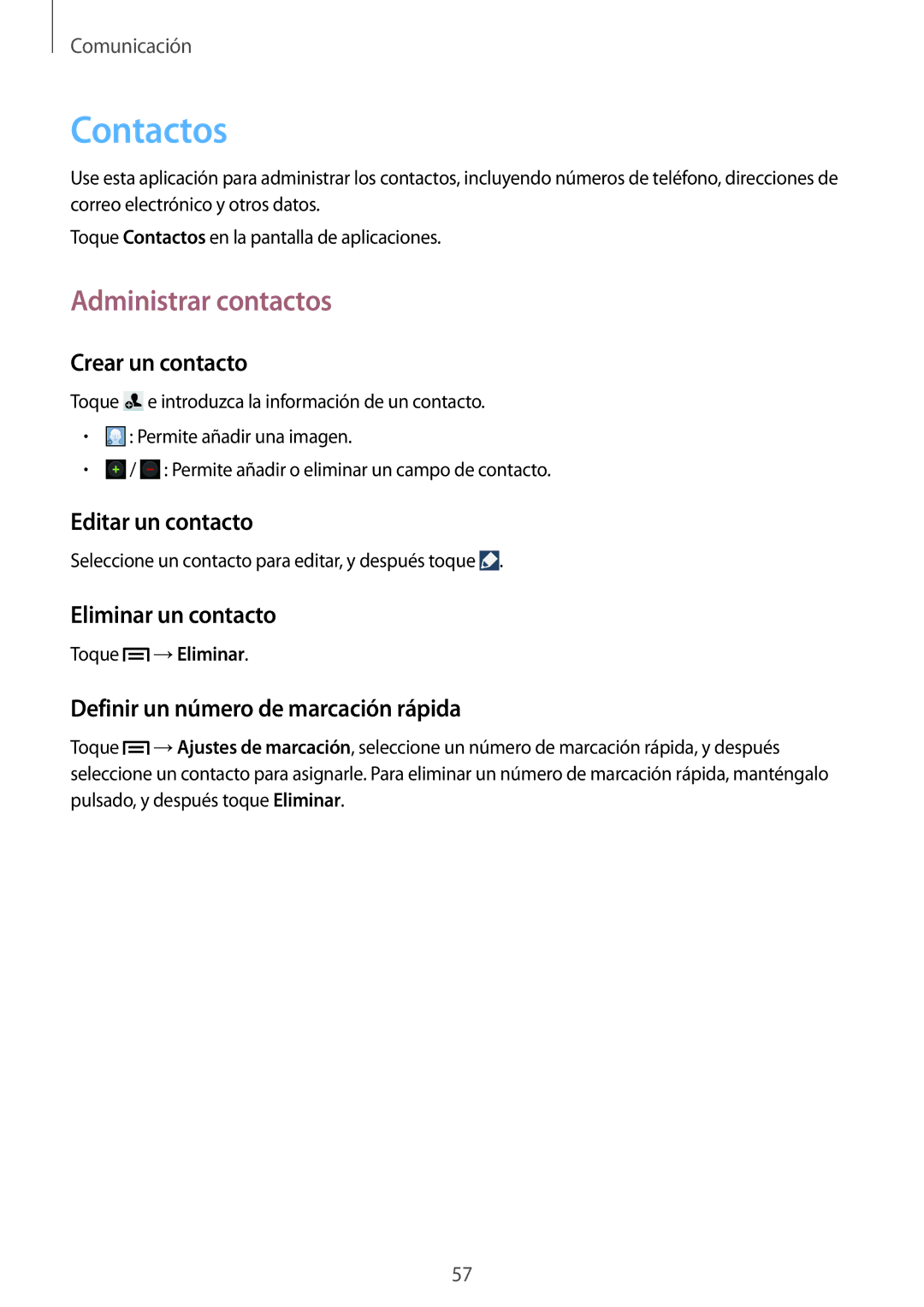 Samsung GT-I9506ZWAFTM, GT-I9506DKYDTM, GT-I9506DKYATL, GT-I9506DKYPHE, GT-I9506ZKAATL manual Contactos, Administrar contactos 