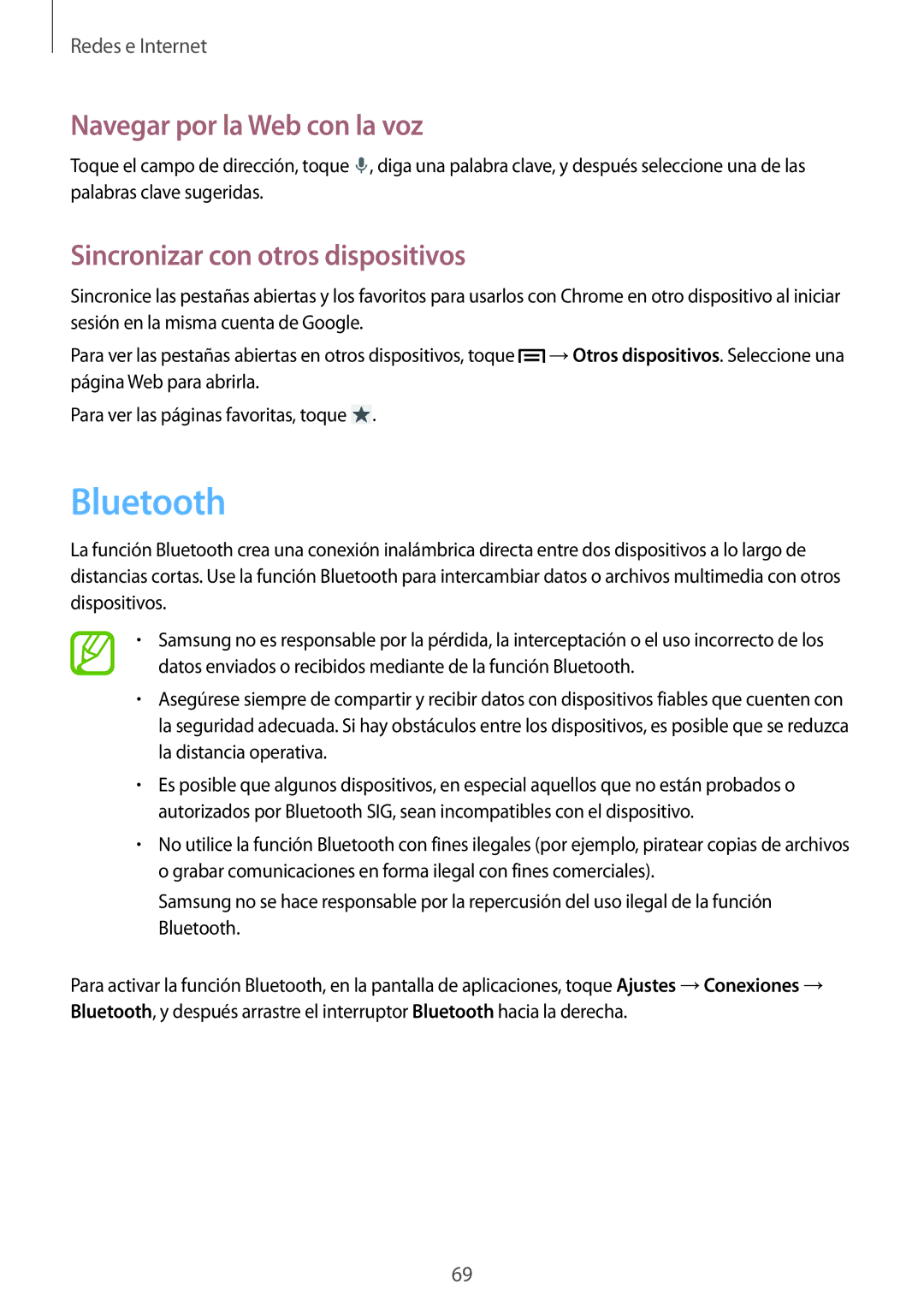 Samsung GT-I9506ZWAVAU, GT-I9506DKYDTM, GT-I9506ZWAFTM, GT-I9506DKYATL manual Bluetooth, Sincronizar con otros dispositivos 