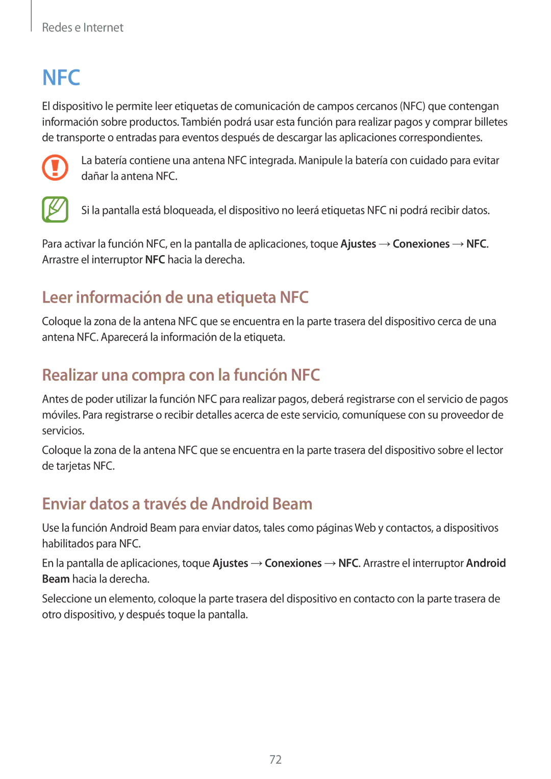 Samsung GT-I9506DKYATL, GT-I9506DKYDTM manual Leer información de una etiqueta NFC, Realizar una compra con la función NFC 