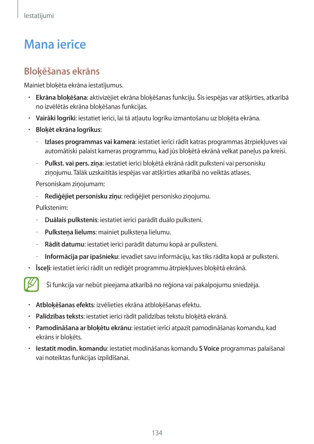 Samsung GT-I9515ZSASEB, GT-I9515ZWASEB manual Mana ierīce, Bloķēšanas ekrāns, Bloķēt ekrāna logrīkus 