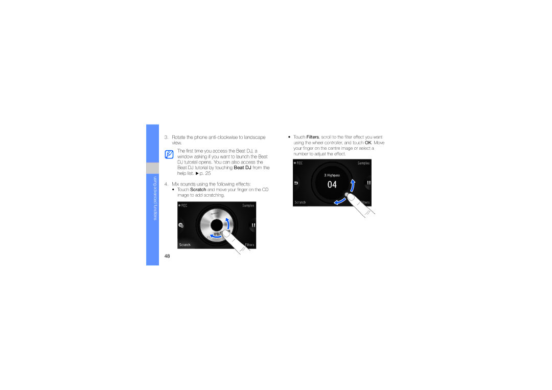 Samsung SWG-M7603RKPCL, GT-M7603RKAPCL manual Using advanced functions 