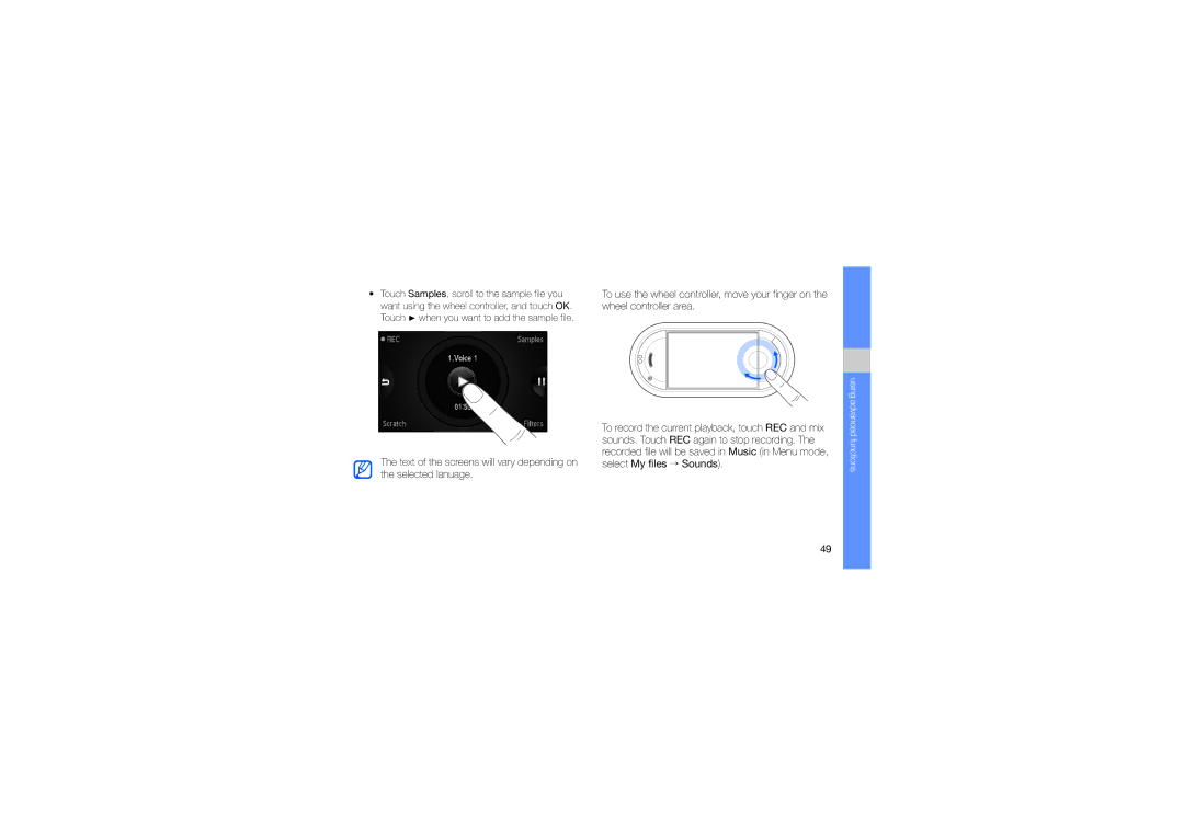 Samsung GT-M7603RKAPCL, SWG-M7603RKPCL manual Using advanced functions 