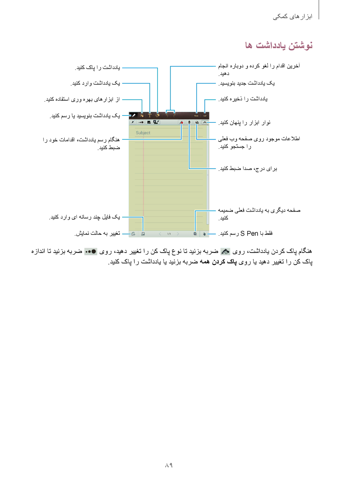 Samsung GT-N5100ZWAKSA, GT-N5100NKAKSA manual اه تشاددای نتشون 