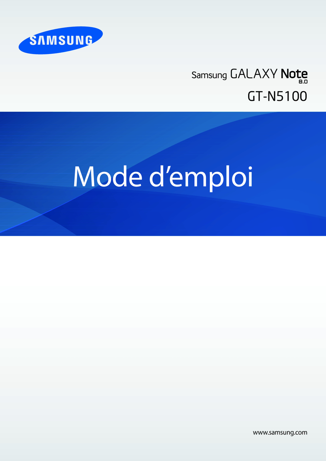 Samsung GT-N5100ZWAXEF manual Mode d’emploi 