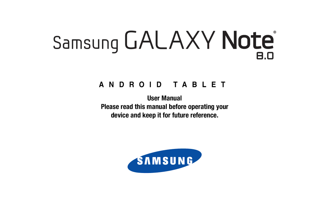 Samsung GT-N5110 user manual D R O I D T a B L E T 