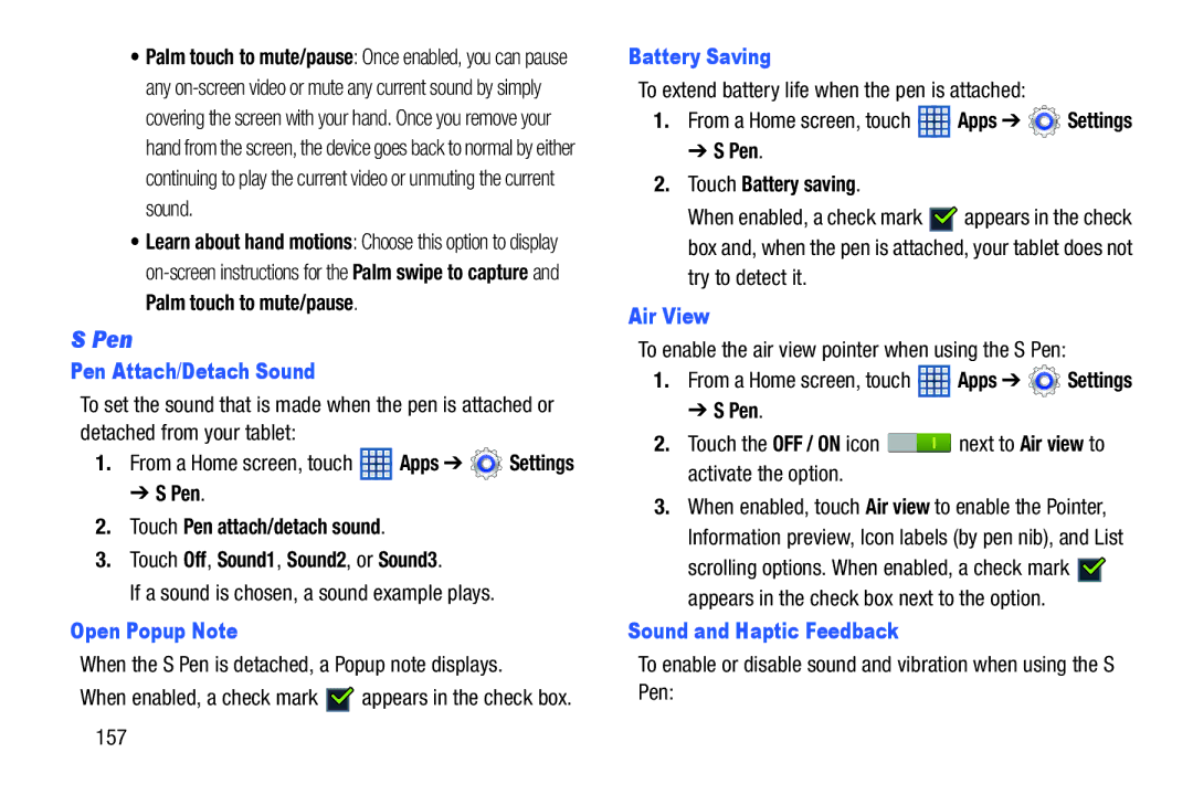 Samsung GT-N5110 user manual Pen 