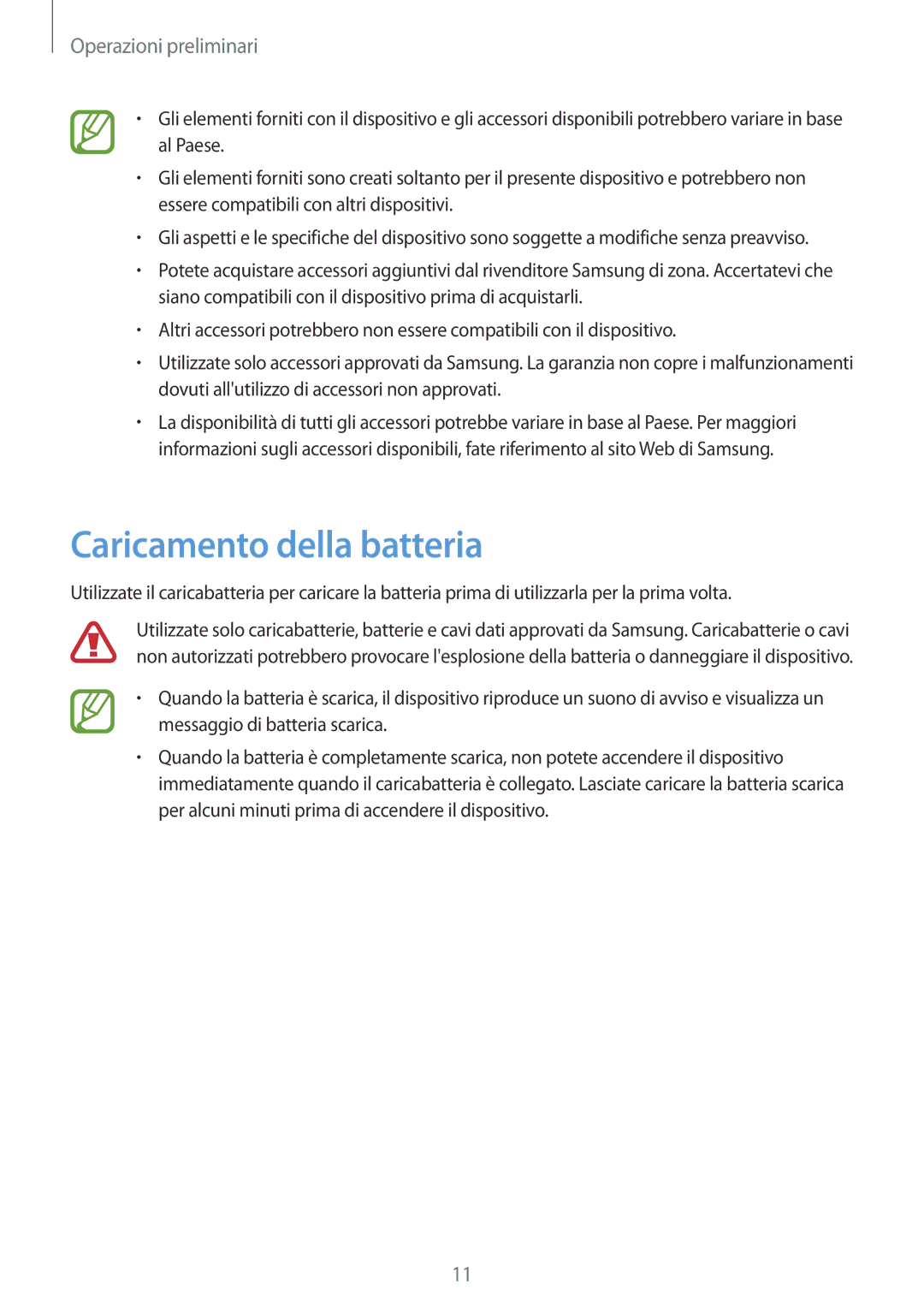 Samsung GT-N5110ZWAITV, GT-N5110ZWATUR manual Caricamento della batteria 